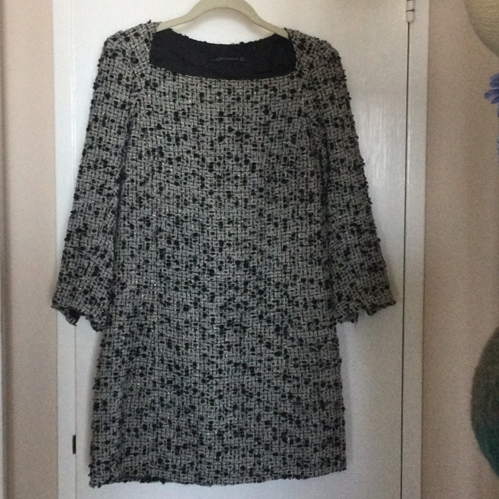 Zara textured wool dress , size medium
